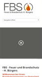 Mobile Screenshot of fbs-brandschutz.de