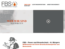 Tablet Screenshot of fbs-brandschutz.de